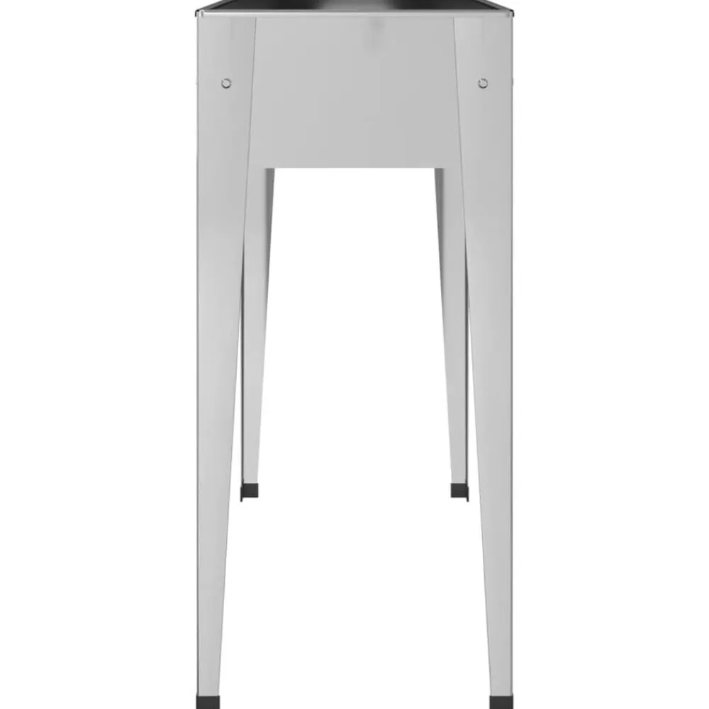 vidaXL Jardineras 2 unidades acero galvanizado
