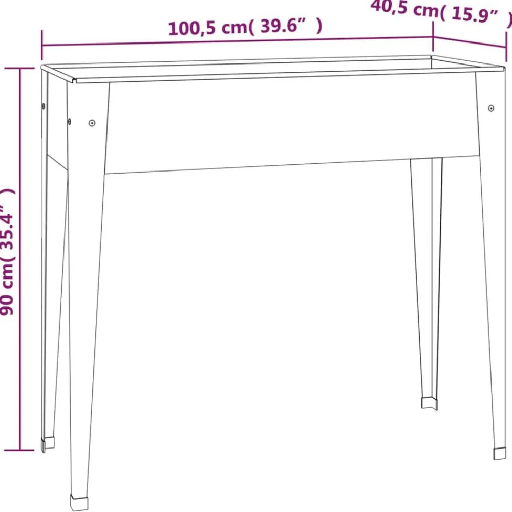 vidaXL Jardineras 2 unidades acero galvanizado