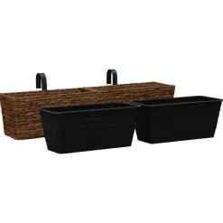 vidaXL Jardineras 2 unidades jacinto de agua marrón Marr&oacute;n Best