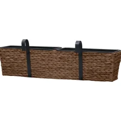 vidaXL Jardineras 2 unidades jacinto de agua marrón Marr&oacute;n Best