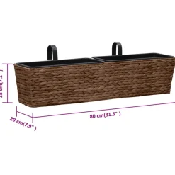 vidaXL Jardineras 2 unidades jacinto de agua marrón Marr&oacute;n Best