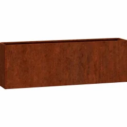 vidaXL Jardín-Jardineras de pared 2 uds acero corten oxidado 53x10x17 cm