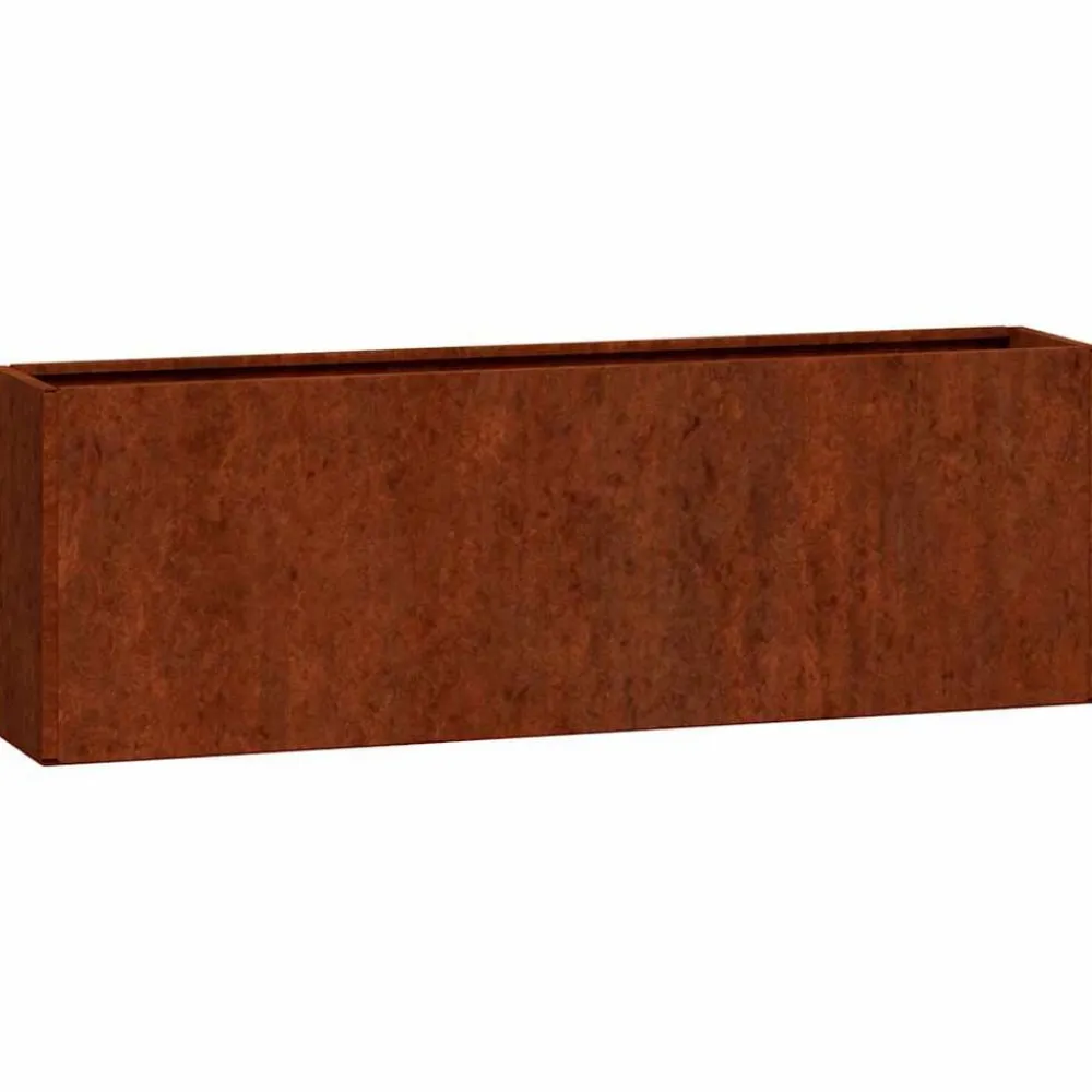 vidaXL Jardín-Jardineras de pared 2 uds acero corten oxidado 53x10x17 cm