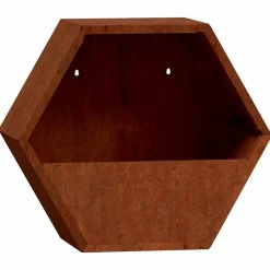 vidaXL Jardín-Jardineras de pared 2 uds acero corten oxidado 30x10x25 cm