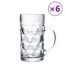 vidaXL Jarras de cerveza con asa 6 unidades 1000 ml Online