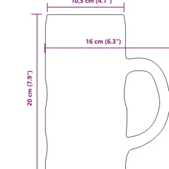 vidaXL Jarras de cerveza con asa 6 unidades 1000 ml Online