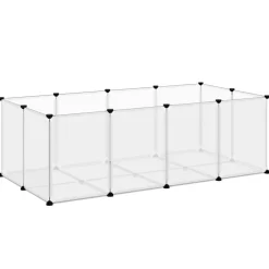 vidaXL Productos Para Mascotas-Jaula animales pequeños PP y acero 144x74x46,5 cm