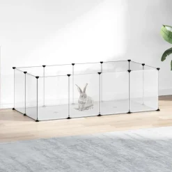 vidaXL Productos Para Mascotas-Jaula animales pequeños PP y acero 144x74x46,5 cm