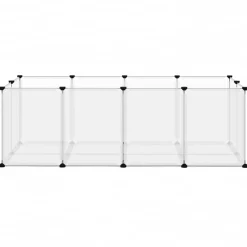 vidaXL Productos Para Mascotas-Jaula animales pequeños PP y acero 144x74x46,5 cm