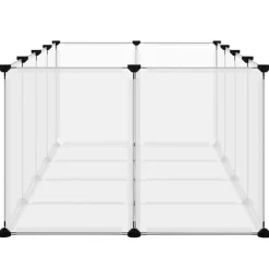 vidaXL Productos Para Mascotas-Jaula animales pequeños PP y acero 144x74x46,5 cm