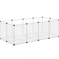 vidaXL Productos Para Mascotas-Jaula animales pequeños PP y acero 144x74x46,5 cm