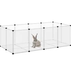 vidaXL Productos Para Mascotas-Jaula animales pequeños PP y acero 144x74x46,5 cm