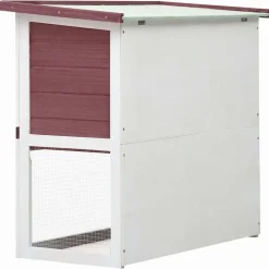 vidaXL Jaula conejera con 1 puerta madera marrón Marrón Hot