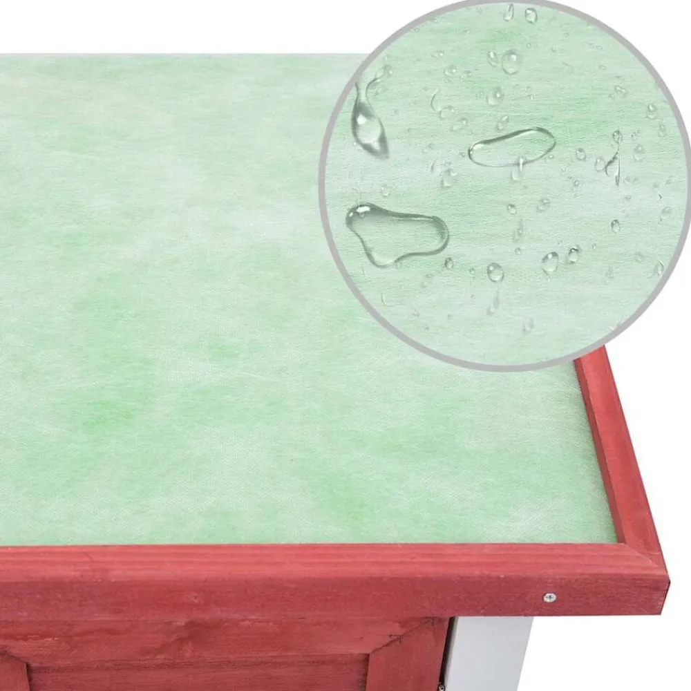 vidaXL Productos Para Mascotas-Jaula conejera con 4 puertas madera