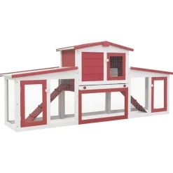 vidaXL Productos Para Mascotas-Jaula de animales grande madera 201x45x85 cm