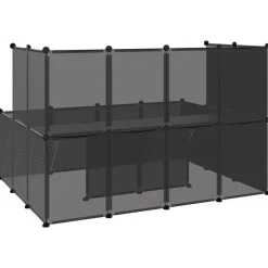 vidaXL Productos Para Mascotas-Jaula de animales pequeños 143x107x93 cm PP y acero