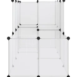 vidaXL Productos Para Mascotas-Jaula de animales pequeños PP y acero 142x74x93 cm