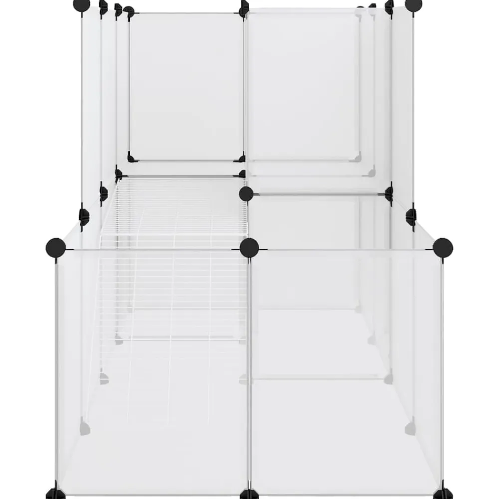 vidaXL Productos Para Mascotas-Jaula de animales pequeños PP y acero 142x74x93 cm