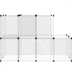 vidaXL Productos Para Mascotas-Jaula de animales pequeños PP y acero 142x74x93 cm