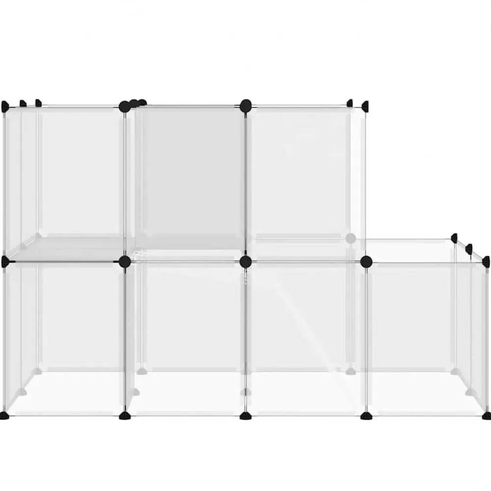 vidaXL Productos Para Mascotas-Jaula de animales pequeños PP y acero 142x74x93 cm