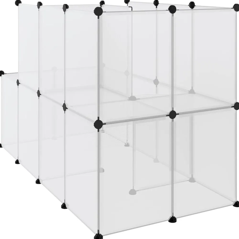 vidaXL Productos Para Mascotas-Jaula de animales pequeños PP y acero 142x74x93 cm