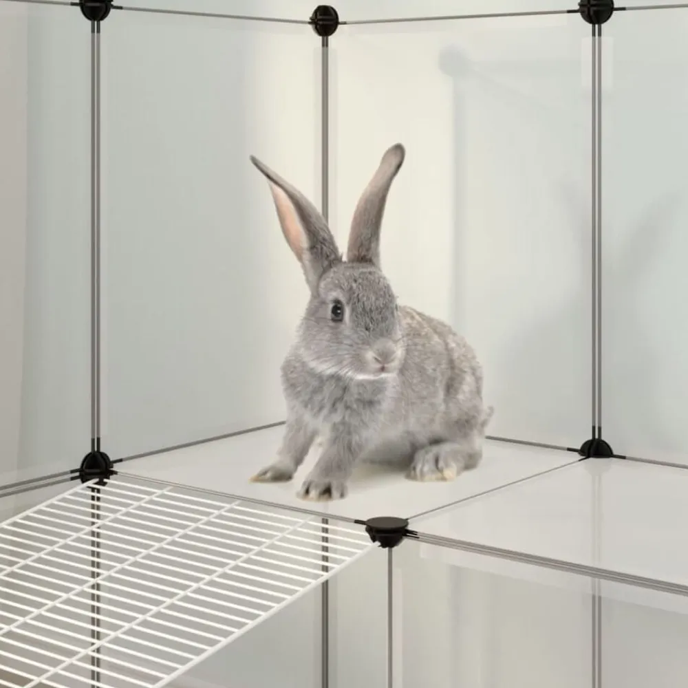 vidaXL Productos Para Mascotas-Jaula de animales pequeños PP y acero 142x74x93 cm