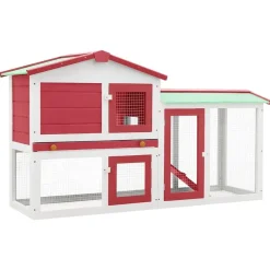 vidaXL Productos Para Mascotas-Jaula de animales grande madera 145x45x84 cm