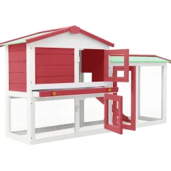 vidaXL Productos Para Mascotas-Jaula de animales grande madera 145x45x84 cm