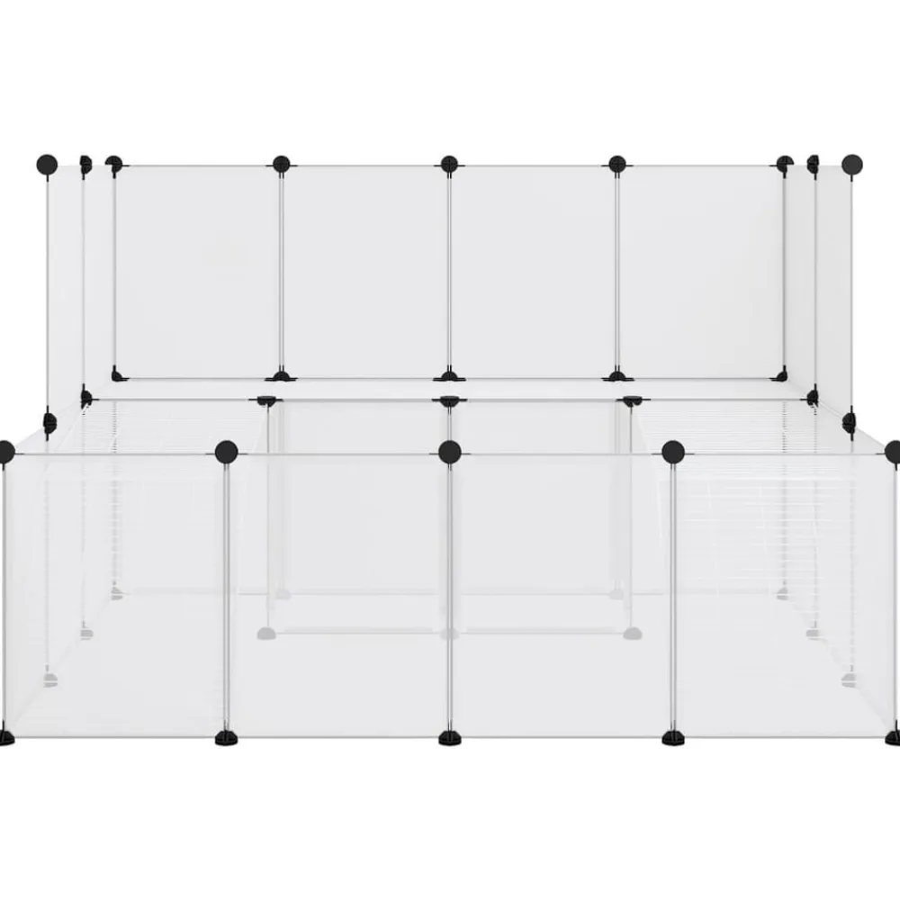 vidaXL Jaula de animales pequeños PP y acero 143x107x93cm Transparente New