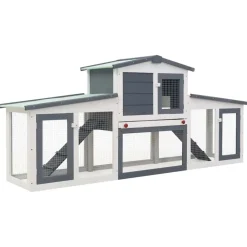 vidaXL Productos Para Mascotas-Jaula de animales grande madera 201x45x85 cm