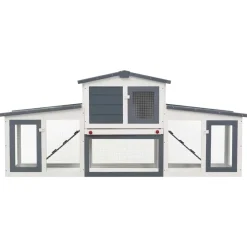 vidaXL Productos Para Mascotas-Jaula de animales grande madera 201x45x85 cm