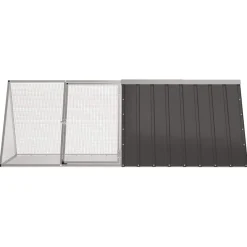 vidaXL Productos Para Mascotas-Jaula de conejos acero galvanizado 201,5x80,5x71 cm