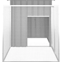 vidaXL Productos Para Mascotas-Jaula de conejos acero galvanizado 200x91x100 cm
