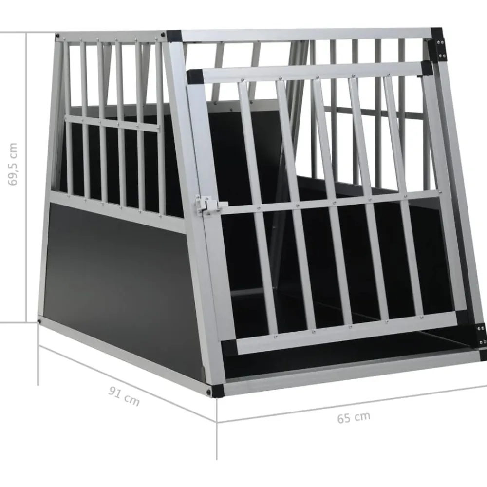 vidaXL Productos Para Mascotas-Jaula de perro con puerta única 65x91x69,5 cm