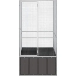 vidaXL Jaula de pájaros acero galvanizado 111x107x211,5 cm Antracita Best