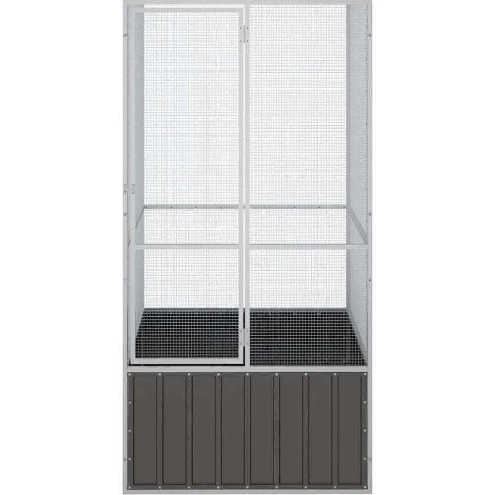 vidaXL Jaula de pájaros acero galvanizado 111x107x211,5 cm Antracita Best