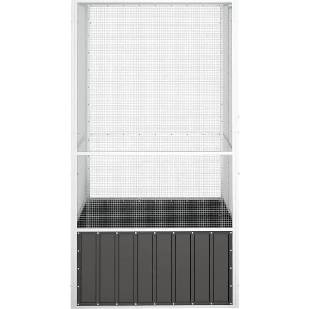 vidaXL Jaula de pájaros acero galvanizado 111x107x211,5 cm Antracita Best