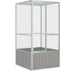 vidaXL Productos Para Mascotas-Jaula de pájaros acero galvanizado 111x107x211,5 cm