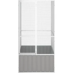 vidaXL Productos Para Mascotas-Jaula de pájaros acero galvanizado 111x107x211,5 cm