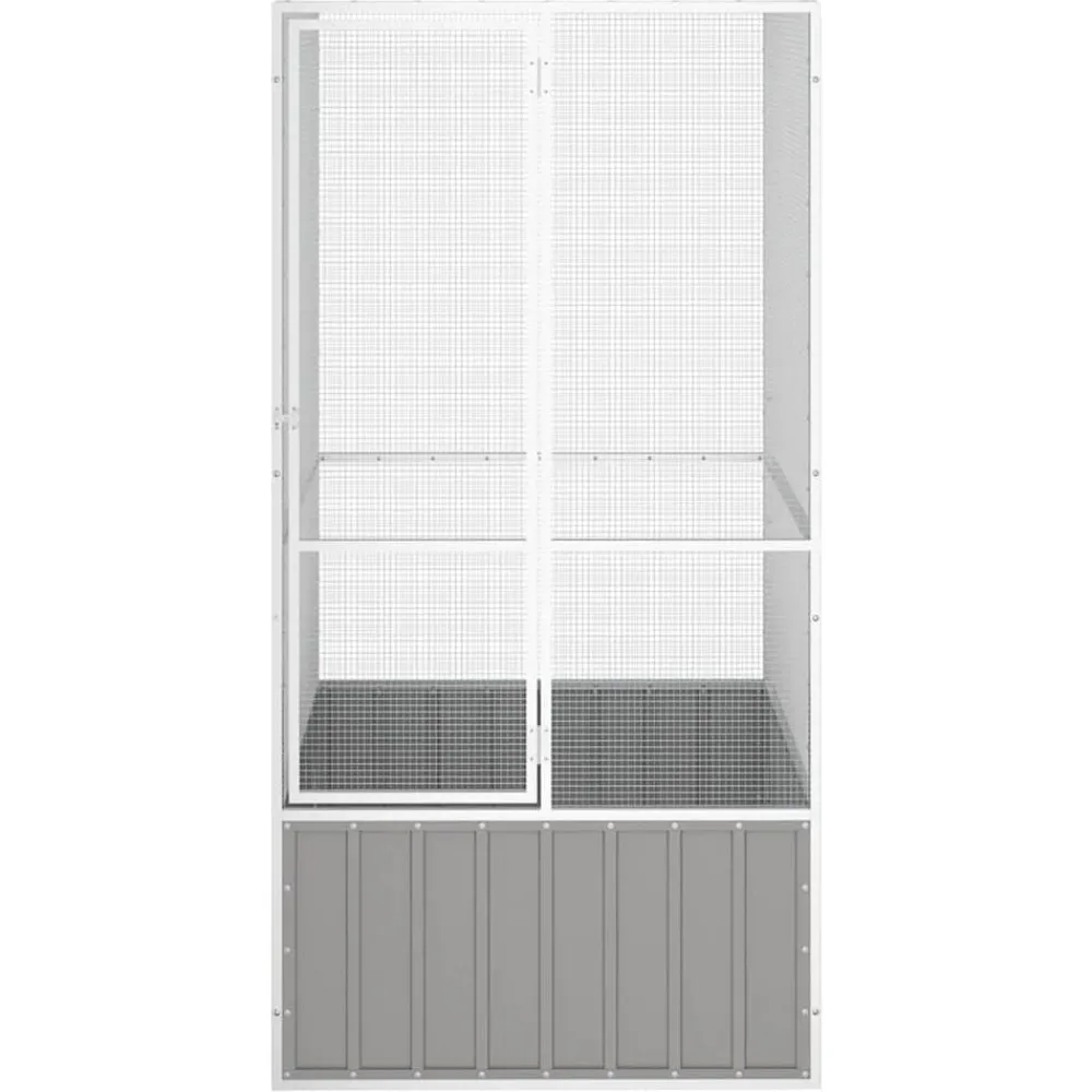 vidaXL Productos Para Mascotas-Jaula de pájaros acero galvanizado 111x107x211,5 cm