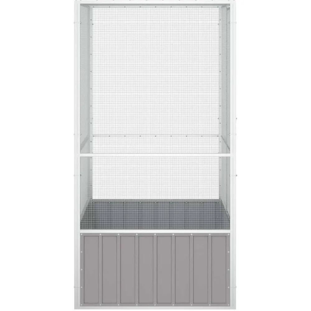 vidaXL Productos Para Mascotas-Jaula de pájaros acero galvanizado 111x107x211,5 cm
