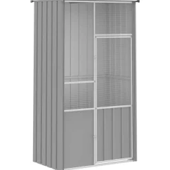 vidaXL Productos Para Mascotas-Jaula de pájaros acero galvanizado 115x78x200 cm