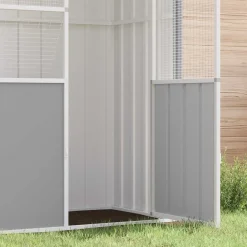 vidaXL Productos Para Mascotas-Jaula de pájaros acero galvanizado 115x78x200 cm