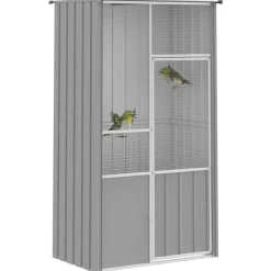 vidaXL Productos Para Mascotas-Jaula de pájaros acero galvanizado 115x78x200 cm