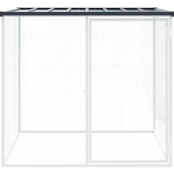 vidaXL Productos Para Mascotas-Jaula gallinas y toldo acero galvanizado 103x98x90 cm