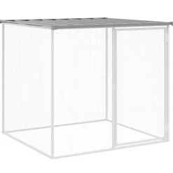 vidaXL Jaula gallinas y toldo acero galvanizado 103x98x90cm Gris claro Outlet
