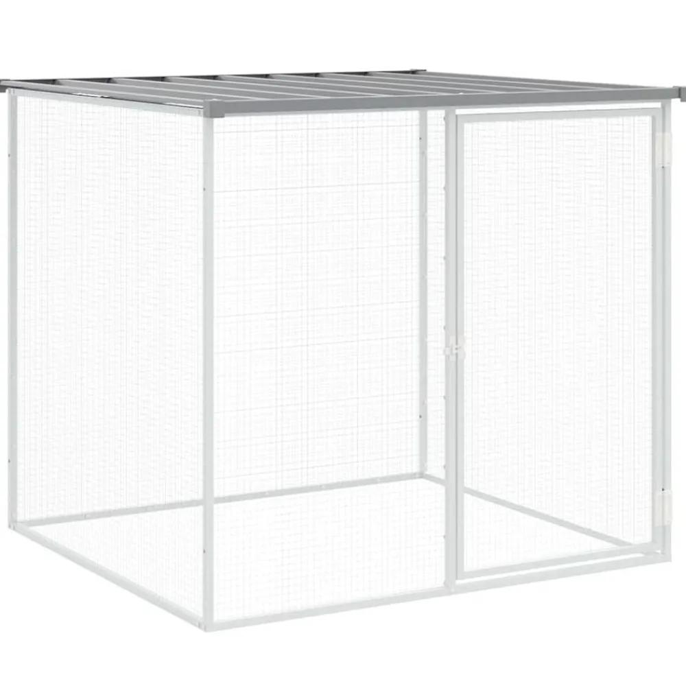 vidaXL Jaula gallinas y toldo acero galvanizado 103x98x90cm Gris claro Outlet