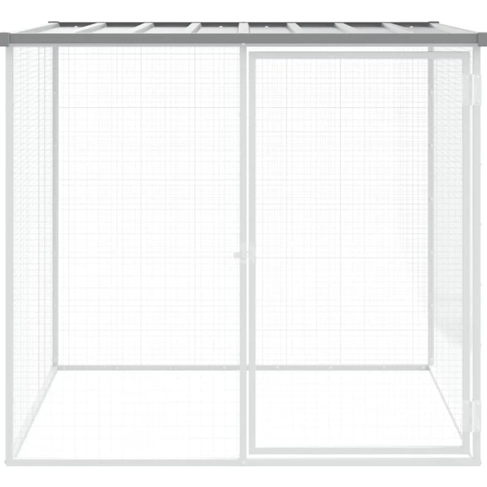vidaXL Jaula gallinas y toldo acero galvanizado 103x98x90cm Gris claro Outlet