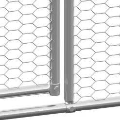 vidaXL Productos Para Mascotas-Jaula gallinero de exterior de acero galvanizado 2x4x2 m