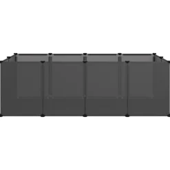 vidaXL Productos Para Mascotas-Jaula para animales pequeños PP y acero 144x74x46,5 cm